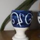 2 vintage Italian ceramic egg cups