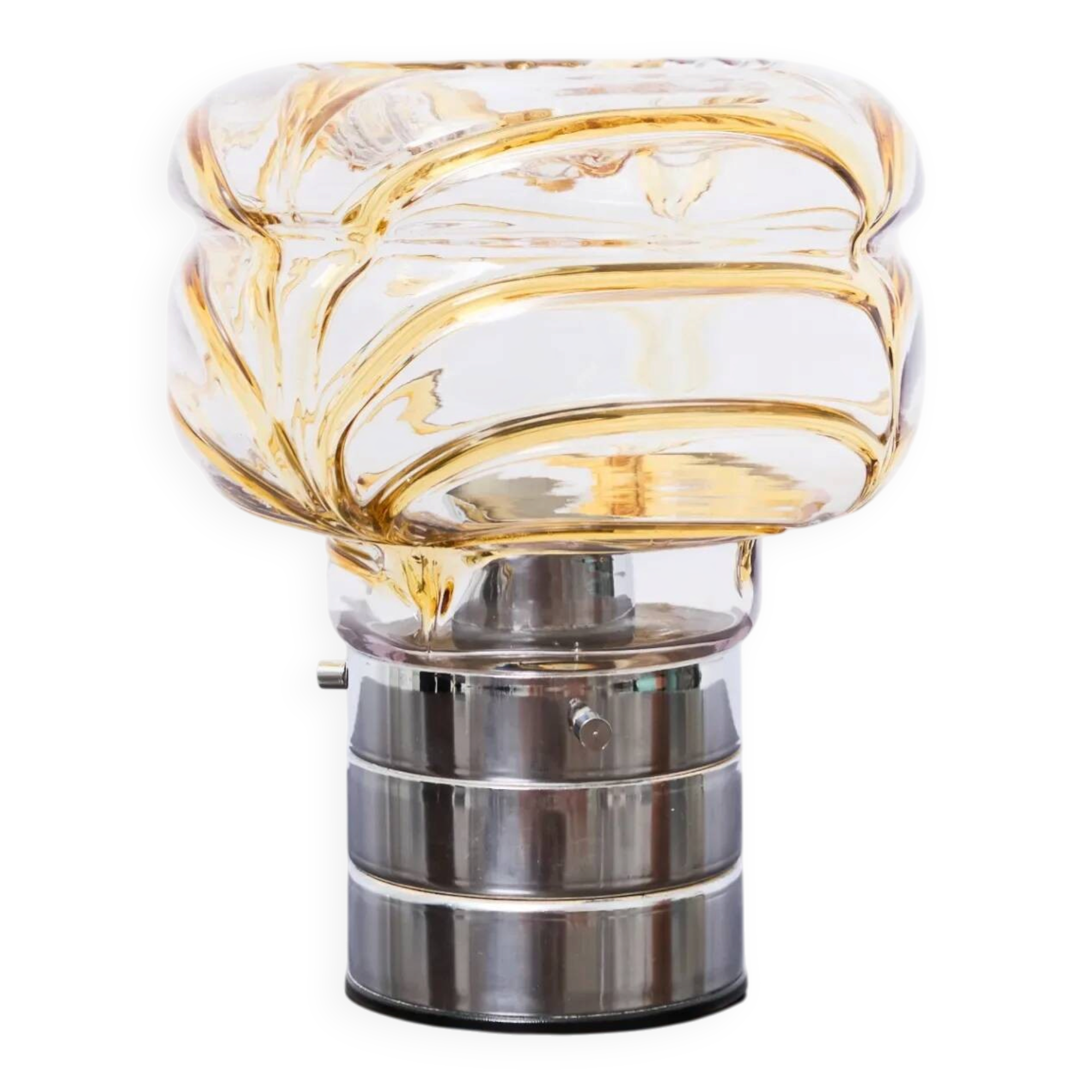 Caramel Murano glass table lamp, Mazzega, 1970s