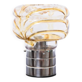 Caramel Murano glass table lamp, Mazzega, 1970s