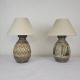 Jacques Breugnot stoneware lamps