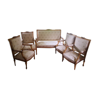 Louis XV style sofa and armchairs
