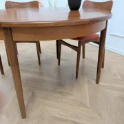 Table ronde G Plan teck scandinave extensible