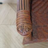 Woven rattan armchair, 1980s