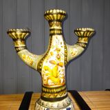 Keraluc quimper faience candlestick