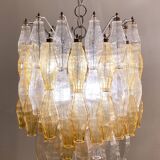 Mid-Century Murano Glass Chandelier "Polyhedr" by Carlo Scarpa for Venini, Italy, 1960s