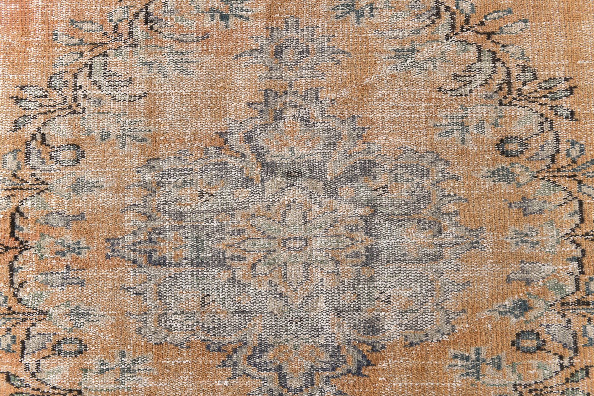 Tapis vintage classique orange 57s 158x260 cm