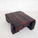 Mid-century brutalist solid wooden coffee table, The Netherlands 1970's