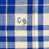10 antique monogrammed CD napkins - 50x52 cm - Métis