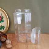 Large octagonal hermetic jar luminarc France vintage