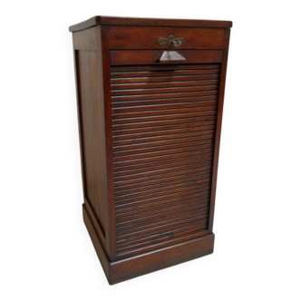 Antique filing cabinet with roller shutter