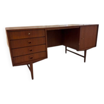 Vintage teak desk: double-sided