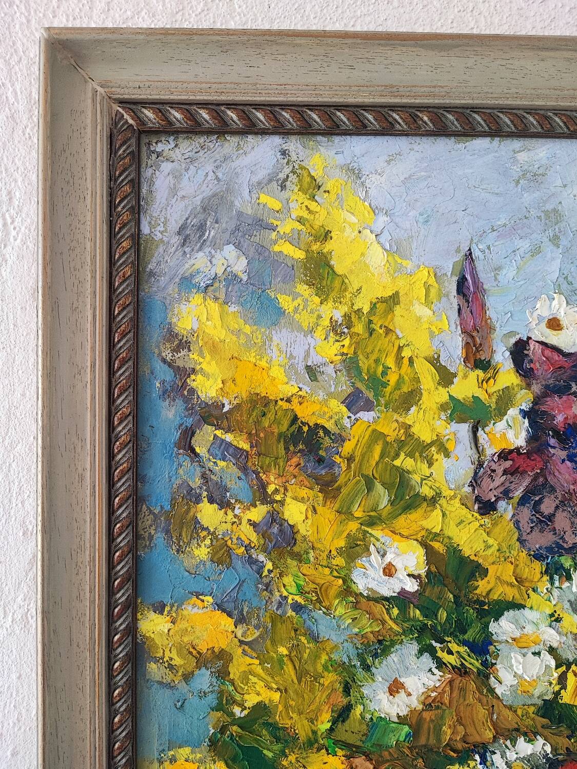 Peinture à l'huile - Bouquet de P. Monnet