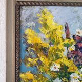 Peinture à l'huile - Bouquet de P. Monnet