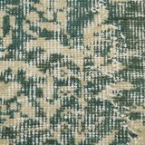 Green Beige Medallion vintage turkish Rug, hand made vintage carpet