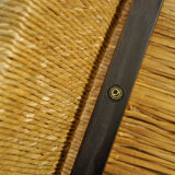 Set of 6 dining chairs with wicker seats by Martin Visser and produced by ‘t Spectrum, 1970s