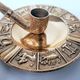 Ashtray and bronze candle holder with the 12 astrological signs of the zodiac