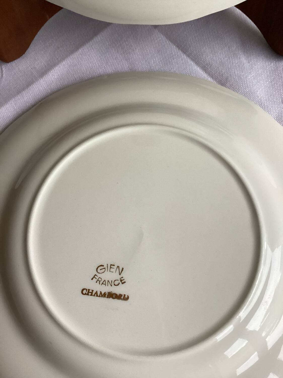 Set of 2 GIEN Chambord dessert plates