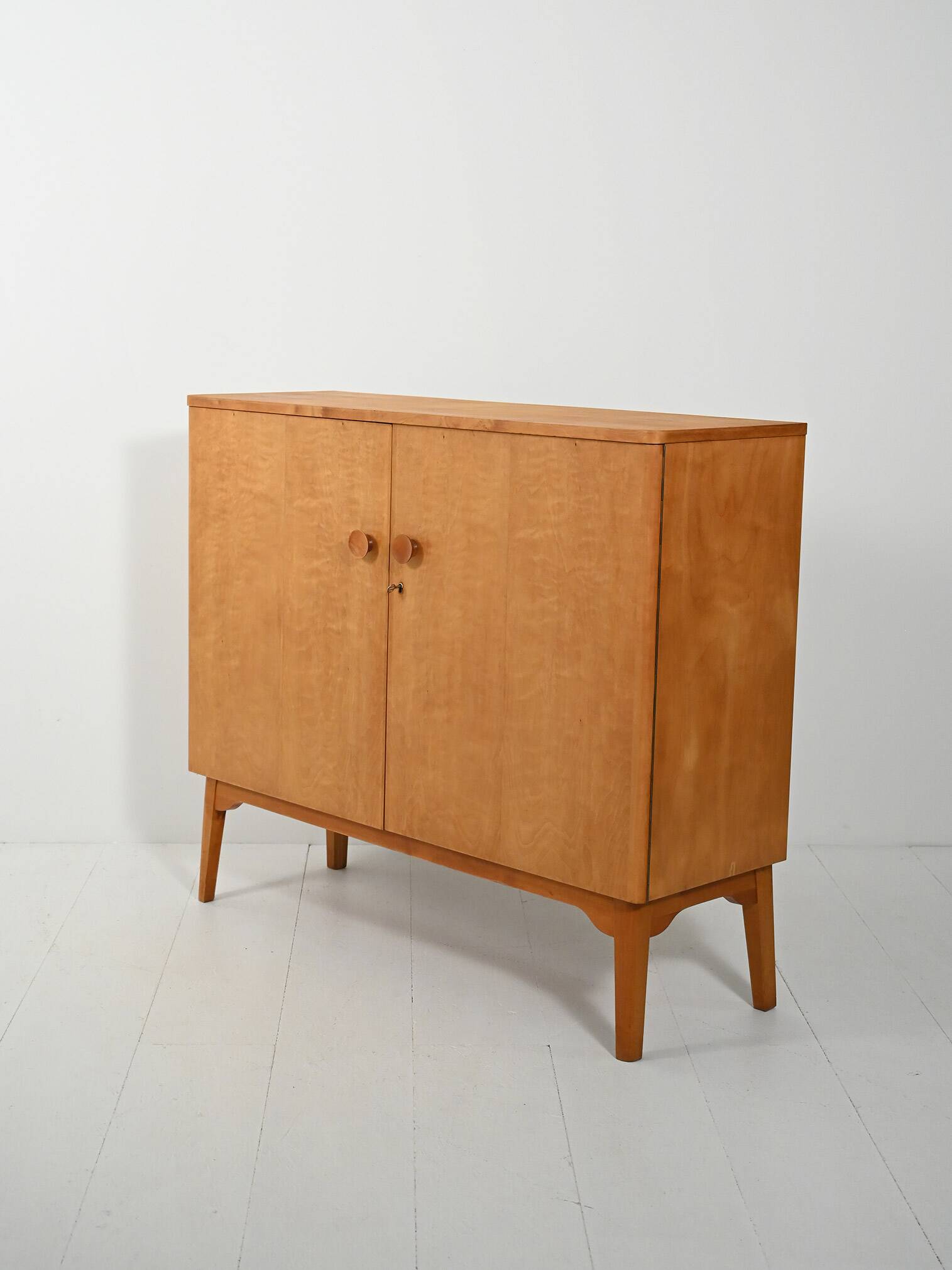 Birch highboard “Swedish Grace”, 1940s