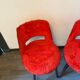 Pair of armchairs with splayed legs