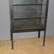 Iron display cabinet with black patina from around 1920