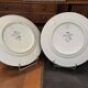 Pair of Quimper earthenware plates with pearl decoration from the 1950s.