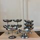 Set of 9 vintage silver-plated dessert bowls.