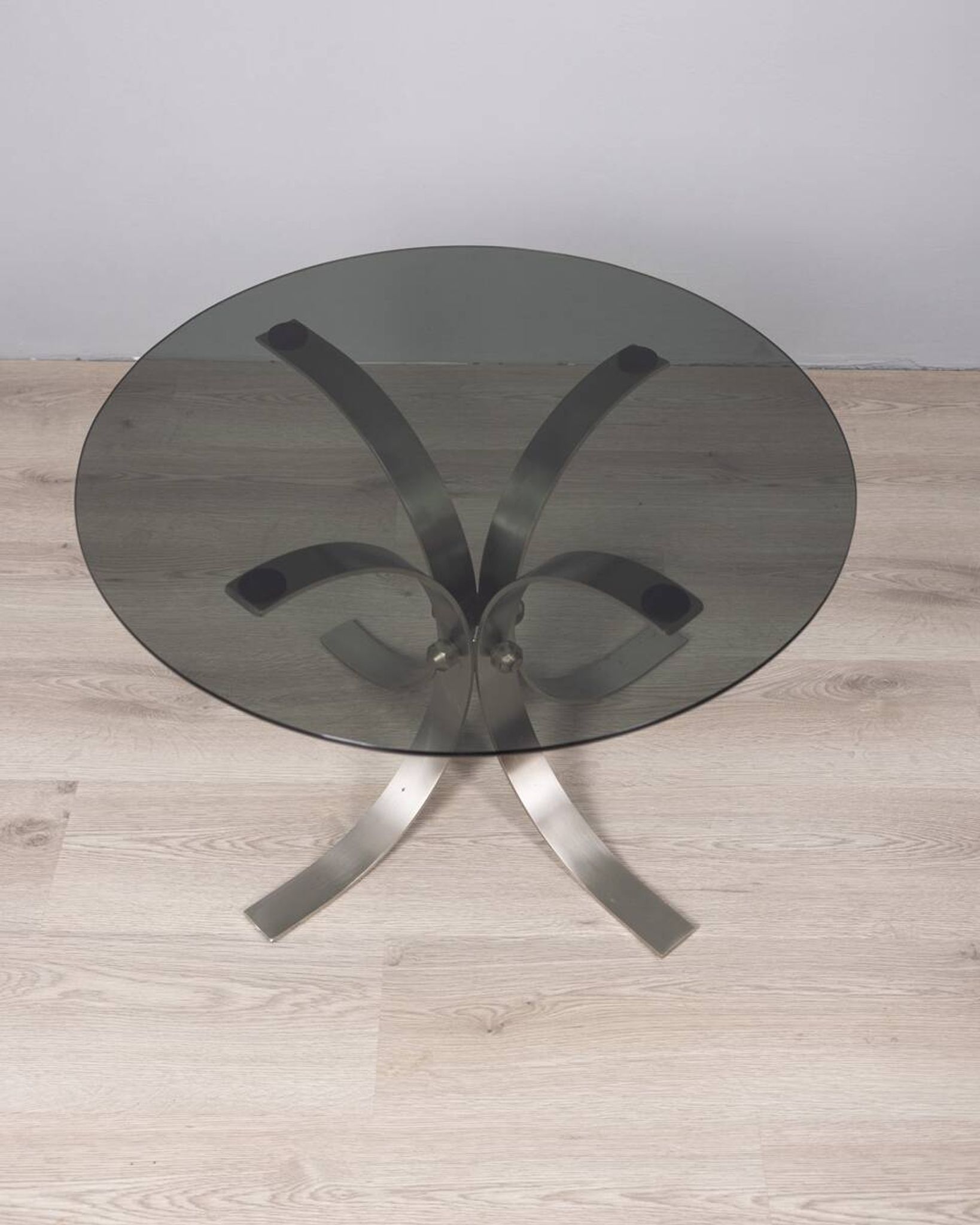 VINTAGE 1960S METAL AND GLASS COFFEE TABLE, ITALIAN DESIGN