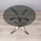 VINTAGE 1960S METAL AND GLASS COFFEE TABLE, ITALIAN DESIGN