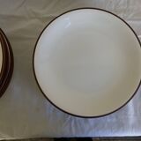 set of 12 flat plates in Siena enameled earthenware by KMK Scandinavian 1965