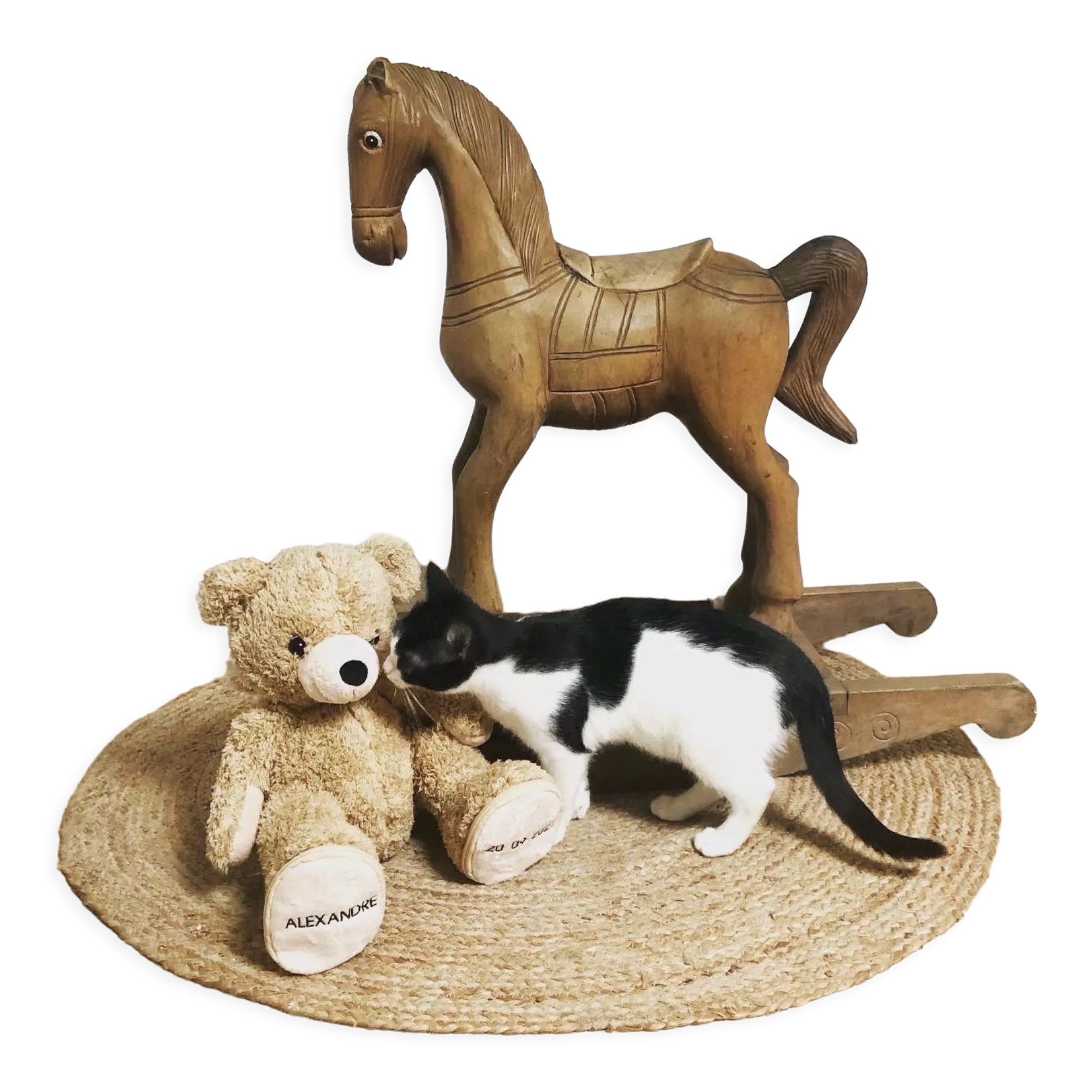 Wooden rocking horse