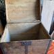 Antique wooden travel trunk, 20th century