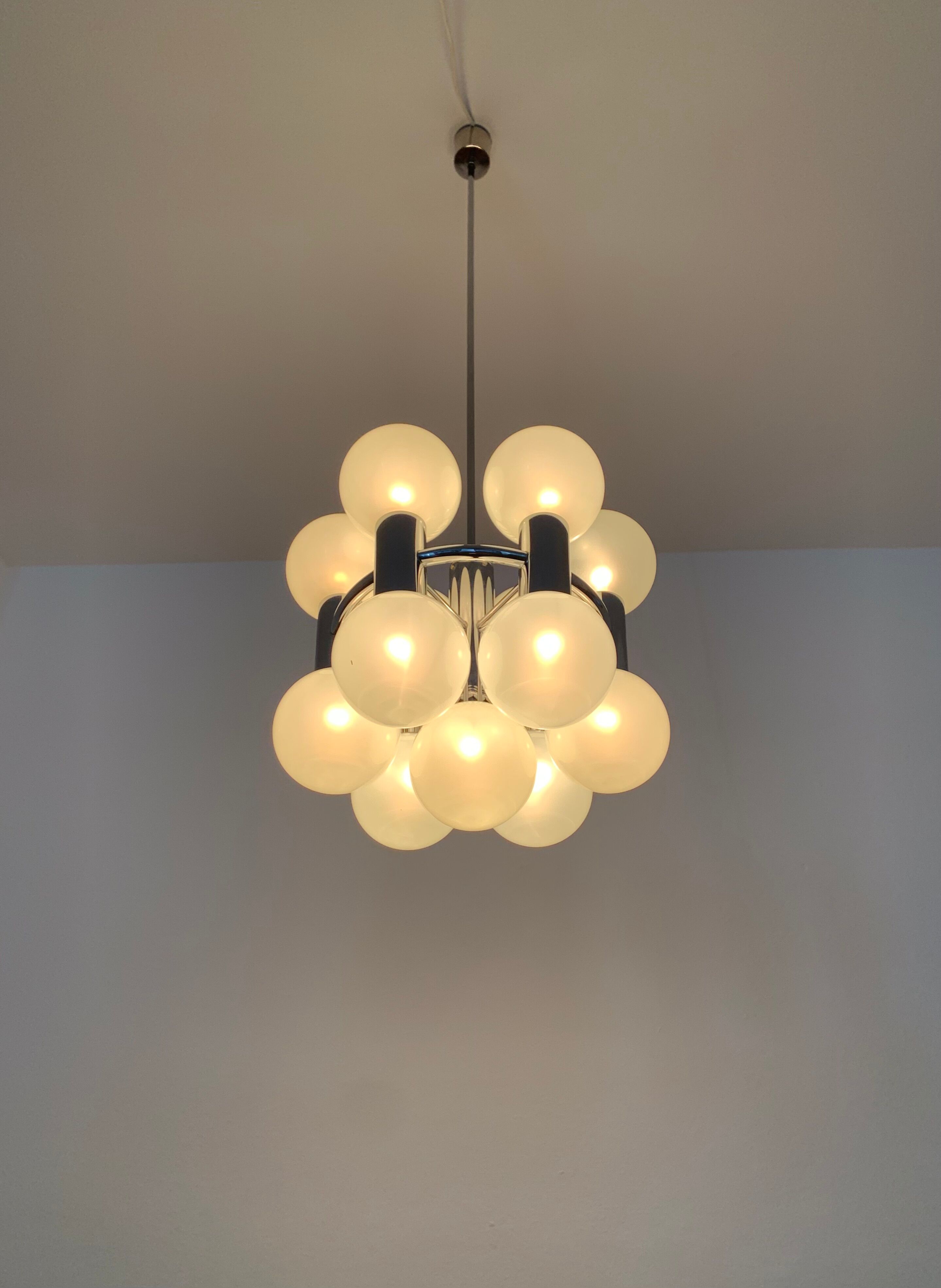 1970s Sputnik Chandelier by Motoko Ishii for Staff