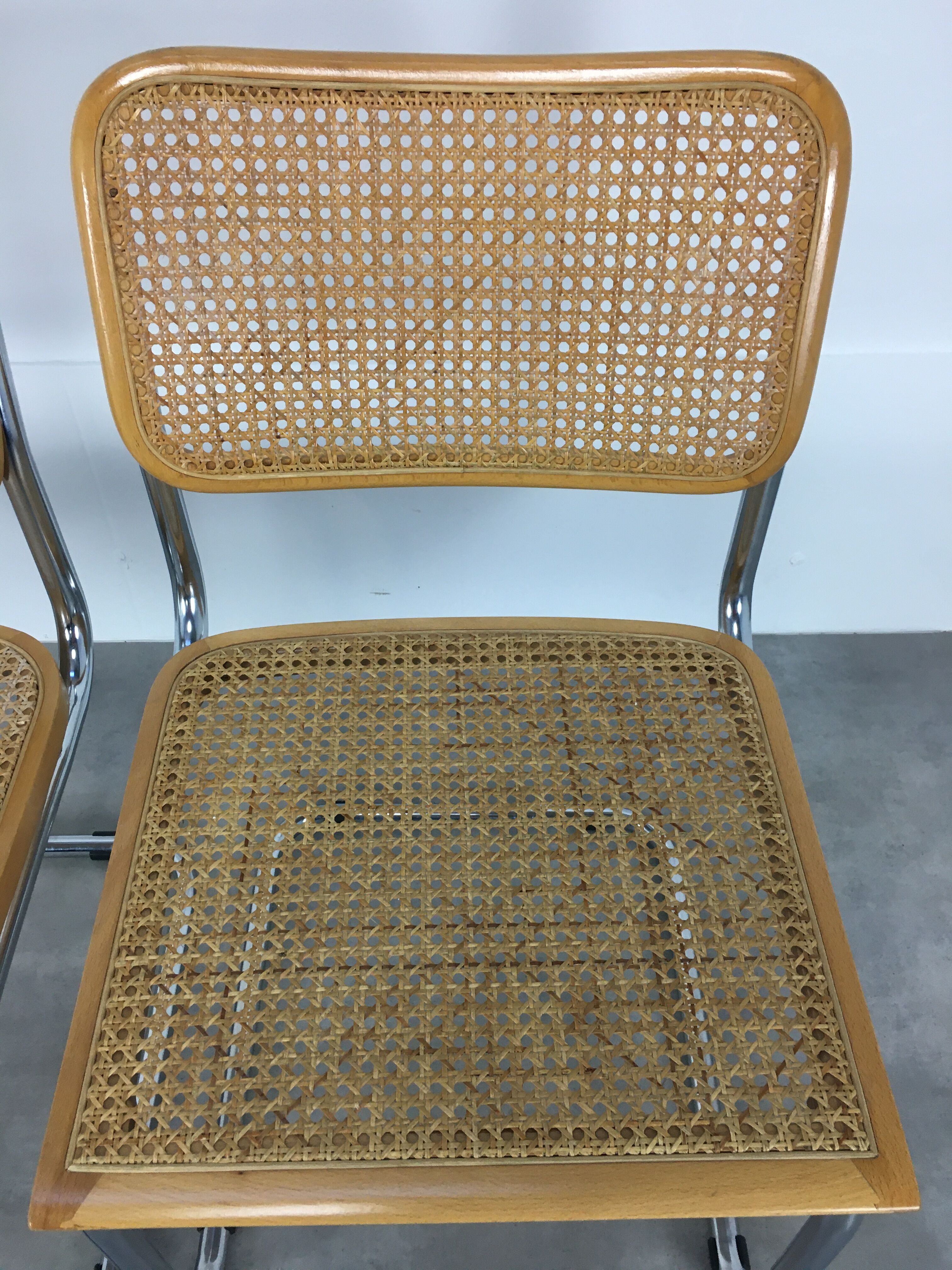 Set of 2 chairs Cesca B32 by Marcel Breuer