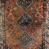 Colorful oriental carpet knotted by hand 190x130cm
