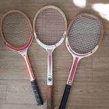 Series of 3 vintage tennis rackets