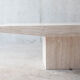Vintage travertine coffee table, 80s