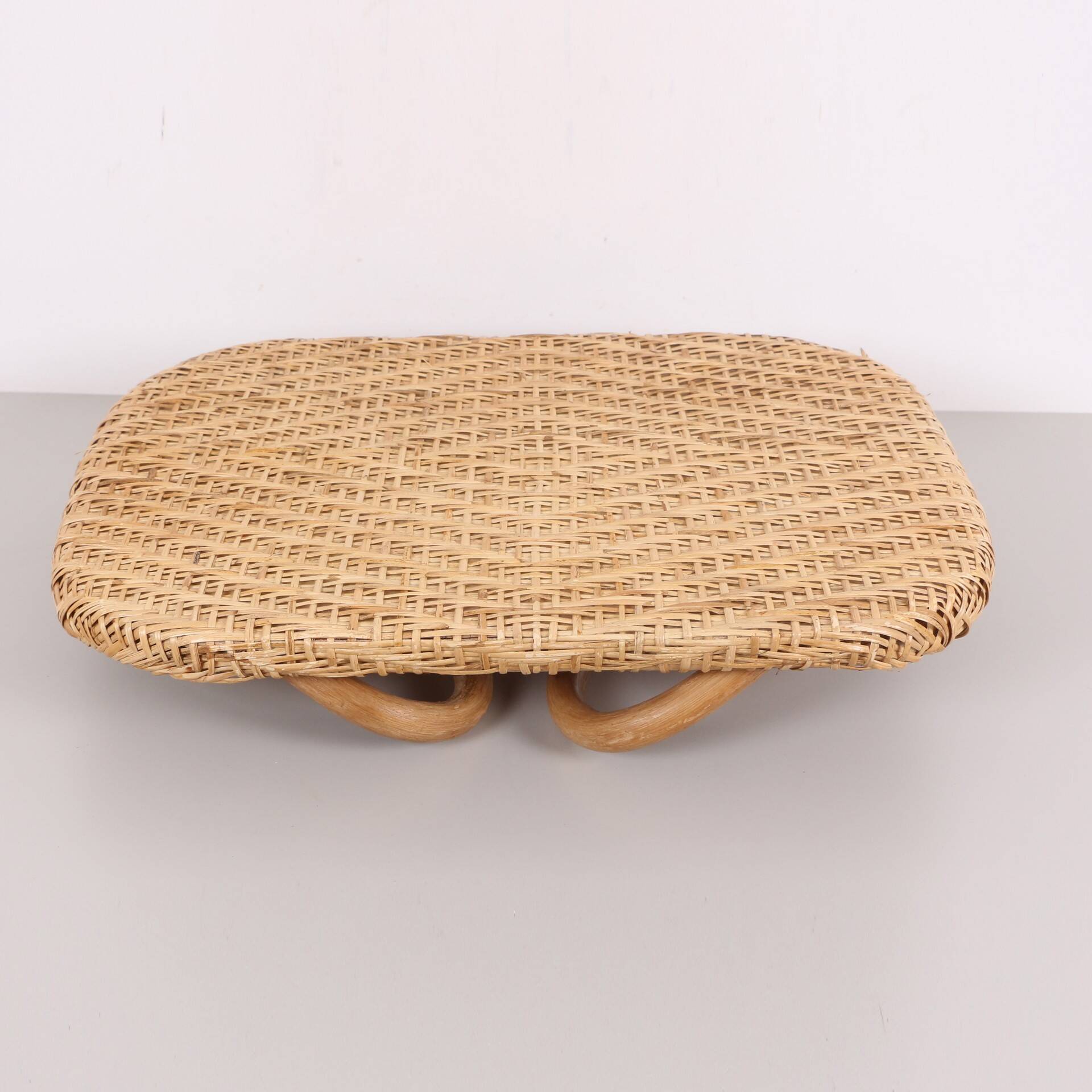 Natural Foldable Rattan Coffee Table 60x40x20 cm, Bed Tray, Lap Desk