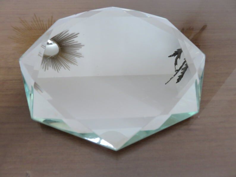 Pair of octagonal mirrors beveled 40s 50s