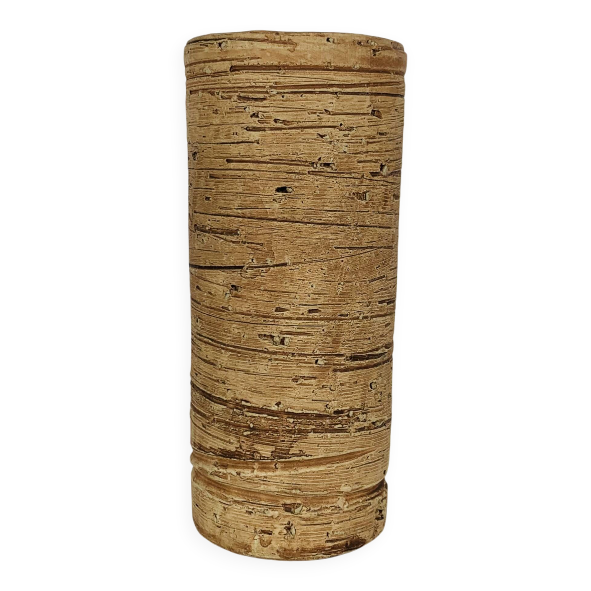 Vintage stoneware roller vase