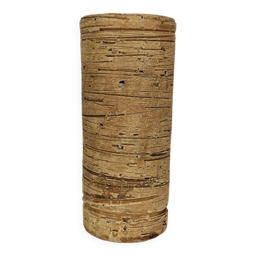 Vase rouleau en grès vintage