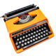 Machine à écrire silver reed 100 orange révisée ruban neuf