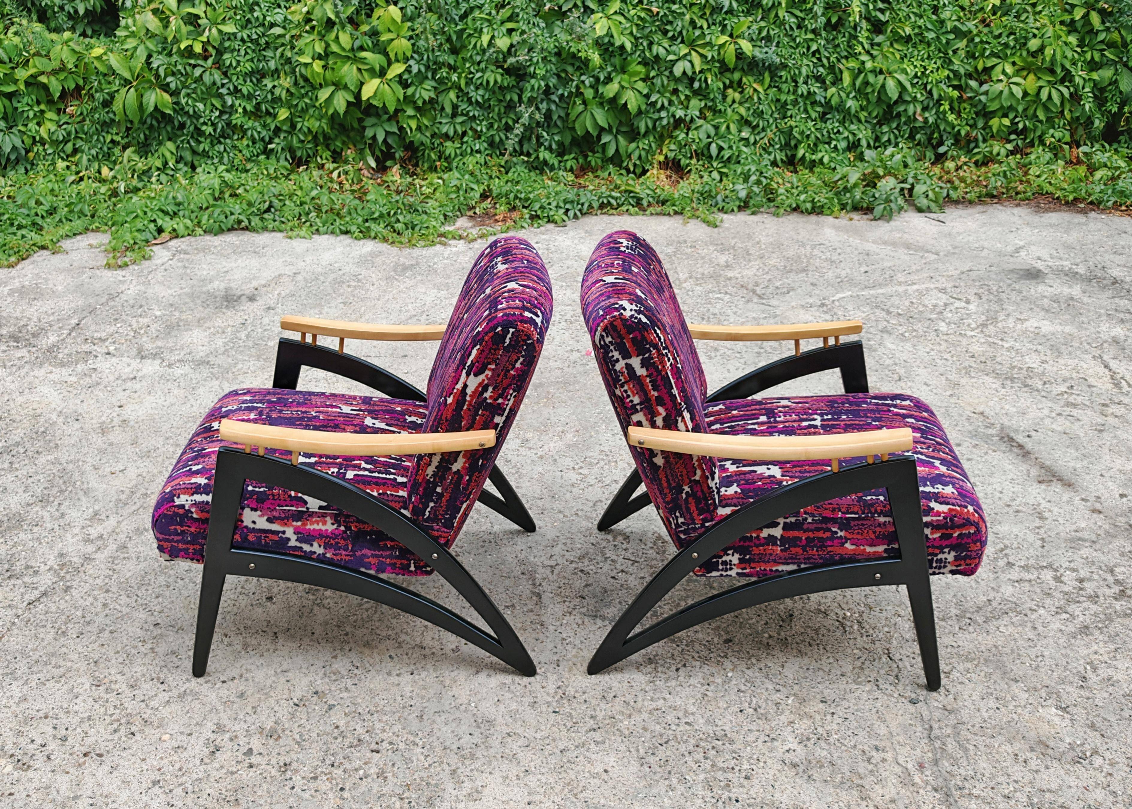 Pair of Mid Century Modern Gazelle armchairs