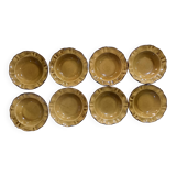 8 yellow ochre plates - adp faience de Provence