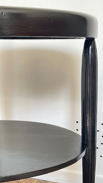Gueridon console bois noir art déco