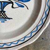 Round dish, black bottom in glazed terracotta