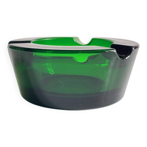 cendrier verre vert vintage