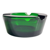 Cendrier verre vert vintage