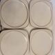 Olivier Roy Vallauris - 4 flat plates in vintage ceramic 1972