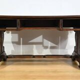 Oak Desk Table, Neo-Gothic style – Early 20th century
