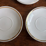 6 Yugoslav porcelain coffee cups - FP Zaječar - white and gilding